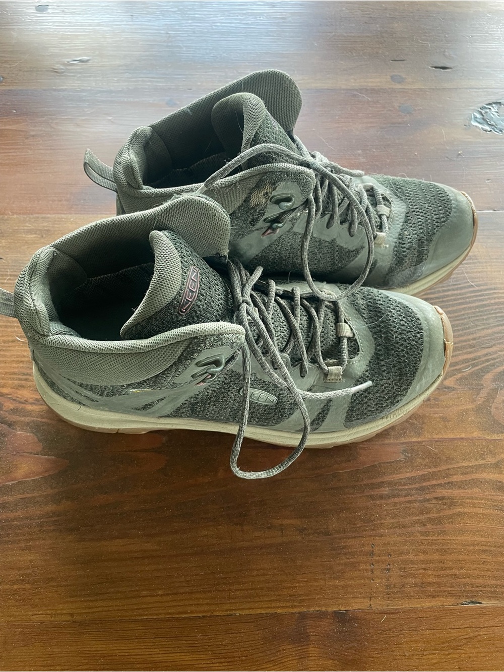 Keen Olive Green Lace-Up Hiking Sneakers